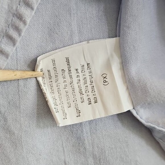 Coofandy Shirt Men's XXL Sky Blue Embroidered Cotton Short Sleeve Bowling EUC - Picture 6 of 12